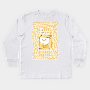 Kawaii Banana Milk sleep Kids Long Sleeve T-Shirt